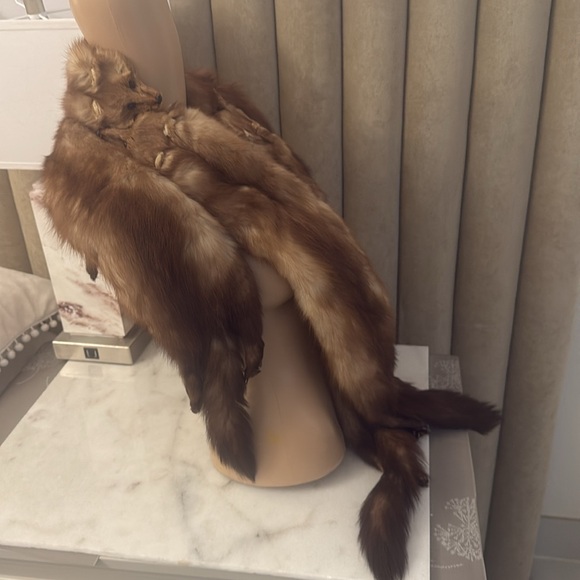 Genuine mink fur scarf - Picture 3 of 6